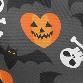 Pumpkin Face Bat Skull Pongee