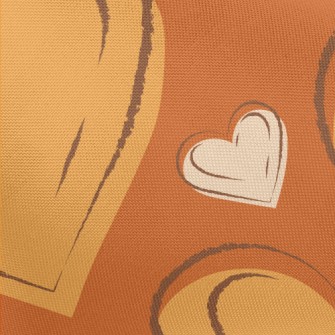 Line Art Love Heart Pongee
