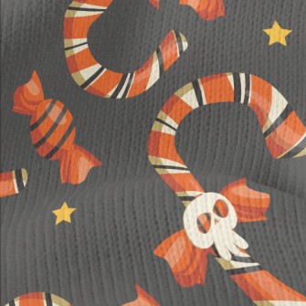 Skull Face Candy Cane Stretch Jersey