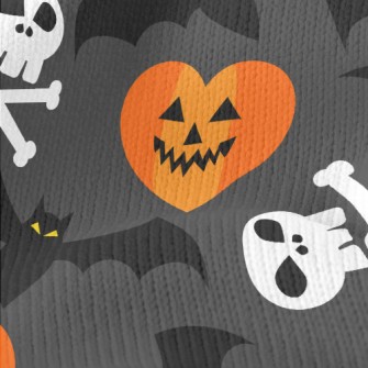 Pumpkin Face Bat Skull Stretch Jersey