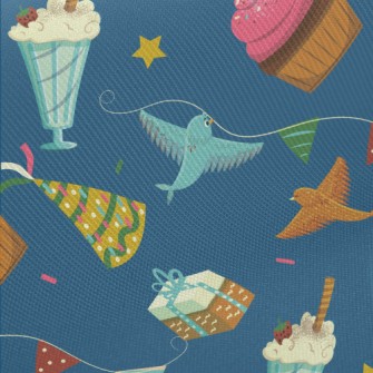 Warm Birthday Party Midweight Cotton Poplin