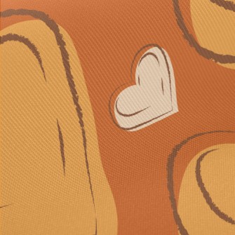 Line Art Love Heart Midweight Cotton Poplin