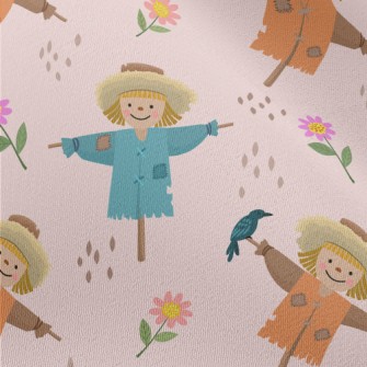 Cute Scarecrow With Hat Chiffon