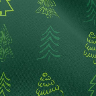 Crayon Outline Christmas Tree Chiffon
