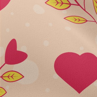 Heart Shaped Small Flowers Chiffon