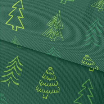 Crayon Outline Christmas Tree Waterproof Oxford