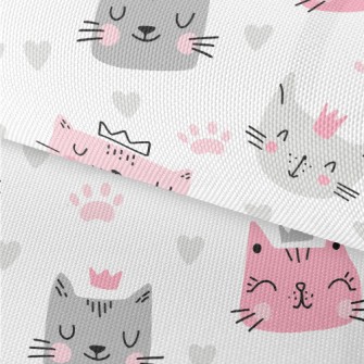 Cute Cat With Closed Eyes Waterproof Oxford