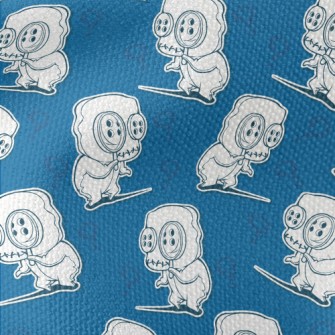 Scary Button Monster Waterproof Canvas