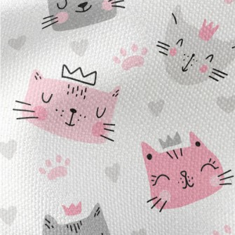 Cute Cat With Closed Eyes Waterproof Canvas