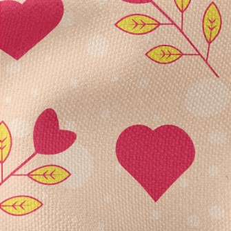 Heart Shaped Small Flowers Waterproof Canvas