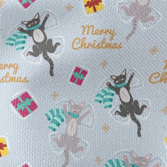 Lazy Cat Christmas Waterproof Canvas