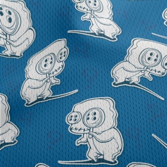 Scary Button Monster Athletic Mesh Flat Back