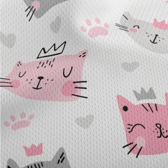 Cute Cat With Closed Eyes Athletic Mesh Flat Back