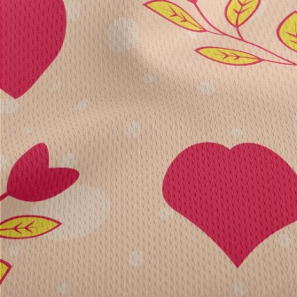 Heart Shaped Small Flowers Athletic Mesh Flat Back