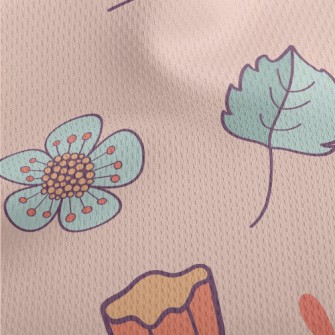 Pretty Chrysanthemum Flowers A Athletic Mesh Flat Back
