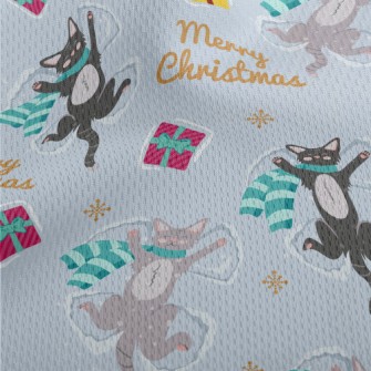 Lazy Cat Christmas Athletic Mesh Flat Back