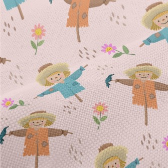 Cute Scarecrow With Hat Performance Linen