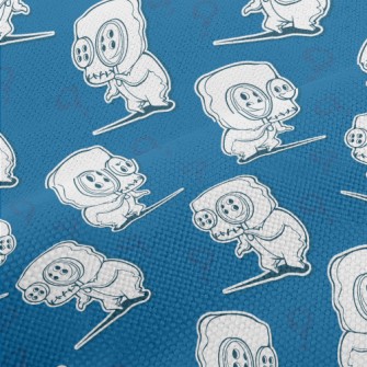 Scary Button Monster Performance Linen