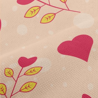 Heart Shaped Small Flowers Performance Linen
