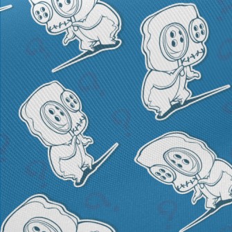 Scary Button Monster Twill