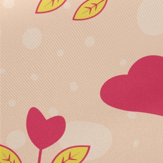 Heart Shaped Small Flowers Twill