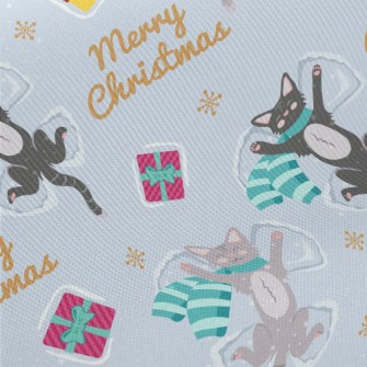 Lazy Cat Christmas Twill