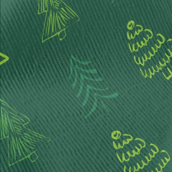 Crayon Outline Christmas Tree Standard Corduroy