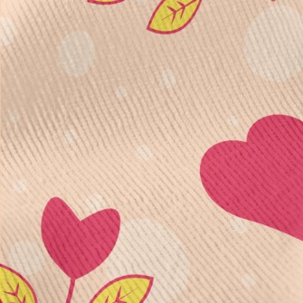 Heart Shaped Small Flowers Standard Corduroy