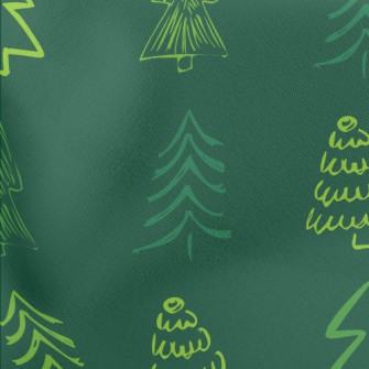 Crayon Outline Christmas Tree Stretch Ponte