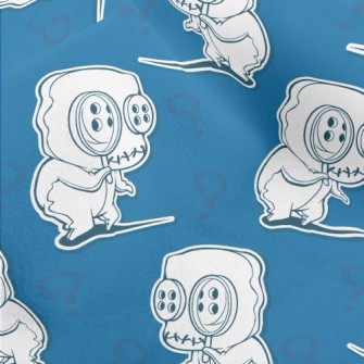 Scary Button Monster Micro Fleece