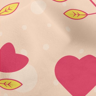 Heart Shaped Small Flowers Micro Fleece