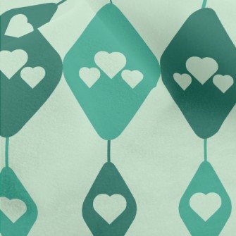 Heart Shaped Hanging Curtain Micro Fleece