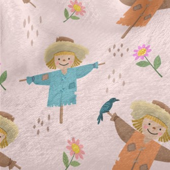 Cute Scarecrow With Hat Minky