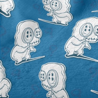 Scary Button Monster Minky