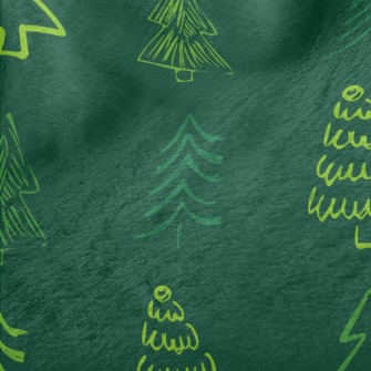 Crayon Outline Christmas Tree Minky