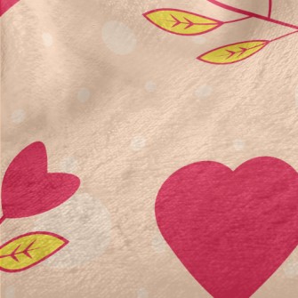 Heart Shaped Small Flowers Minky