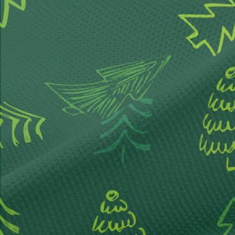 Crayon Outline Christmas Tree Piqué