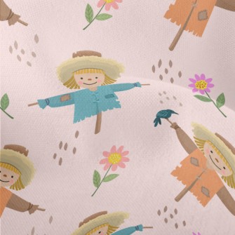 Cute Scarecrow With Hat Lightweight Performance Linen