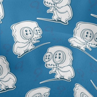 Scary Button Monster Lightweight Performance Linen