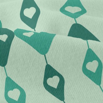 Heart Shaped Hanging Curtain Modern Jersey