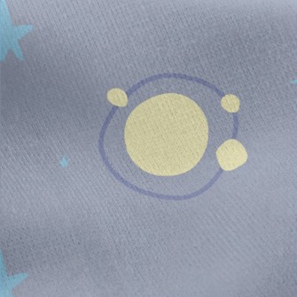 Cartoon Asteroid Jersey Backed Fleece