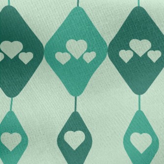 Heart Shaped Hanging Curtain Jersey Backed Fleece
