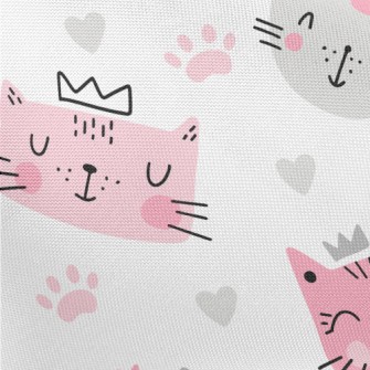 Cute Cat With Closed Eyes Pongee