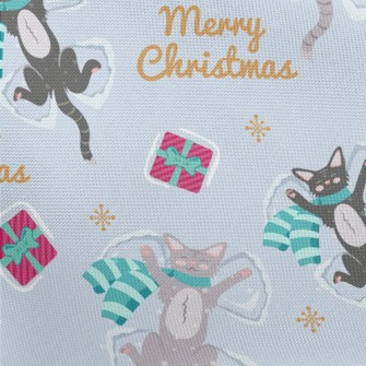 Lazy Cat Christmas Pongee