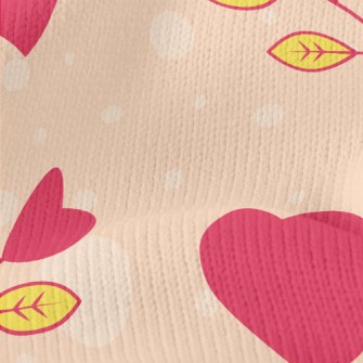 Heart Shaped Small Flowers Stretch Jersey