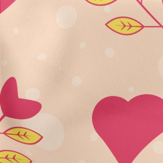Heart Shaped Small Flowers Lightweight Cotton Poplin