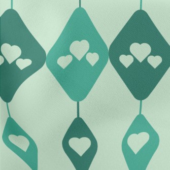 Heart Shaped Hanging Curtain Lightweight Cotton Poplin