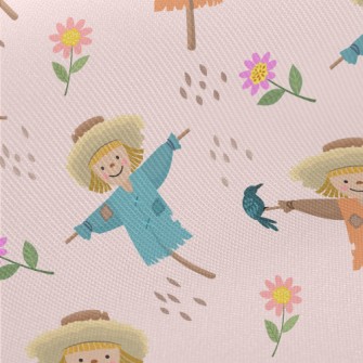 Cute Scarecrow With Hat Midweight Cotton Poplin