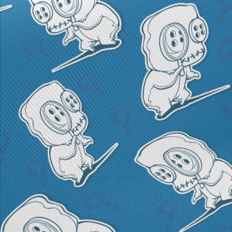 Scary Button Monster Midweight Cotton Poplin