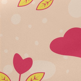 Heart Shaped Small Flowers Midweight Cotton Poplin